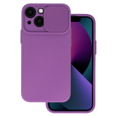 Tok, Camshield Soft, Apple Iphone 7 / 8 / SE (2020 / 2022), szilikon hátlapvédő, eltolható kameravédővel, lila