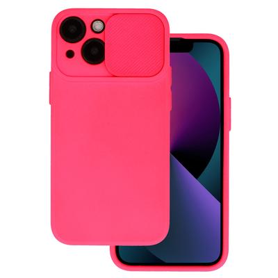 Tok, Camshield Soft, Apple Iphone 15 Pro Max (6,7"), szilikon hátlapvédő, eltolható kameravédővel, rózsaszín