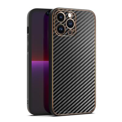 Tok, Leather CARBON, Apple Iphone 12 (6,1"), szilikon hátlapvédő, fekete