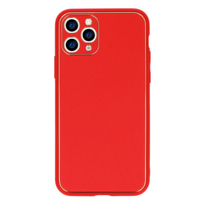 Tok, Leather, Samsung Galaxy A33 5G, szilikon hátlapvédő, piros