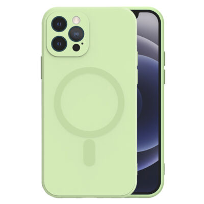 Tok, MagSilicone, szilikon hátlap, Apple Iphone 12 Pro (6,1"), menta zöld