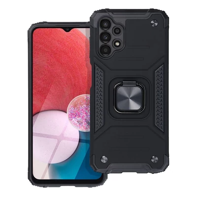Tok, Nitro mágneses ütésálló hátlap, szilikon kerettel, gyűrűs ujjtartóval, Samsung Galaxy A05s, fekete