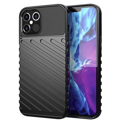 Tok, Thunder, erősített szilikon hátlap, Apple Iphone 13 Pro (6,1˝), fekete