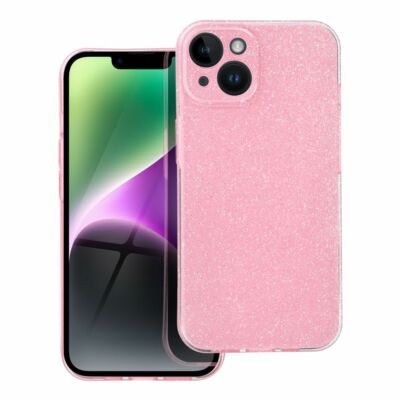 Szilikon tok, Blink, 2mm csillogó hátlapvédő, Apple Iphone 15 Plus (6,7”), rózsaszín