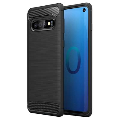 Tok, carbon szilikon hátlap, Apple Iphone 15 Pro Max (6,7"), fekete