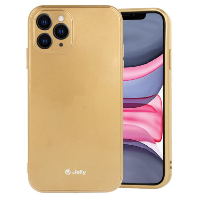 Tok, Jelly, szilikon hátlap, (csillámporos), Apple Iphone 12 Pro Max (6,7"), arany, bliszteres