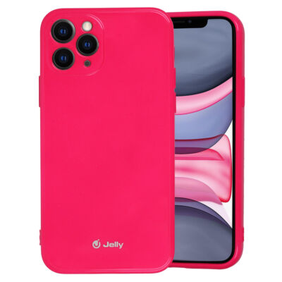 Tok, Jelly, szilikon hátlap, (csillámporos), Apple Iphone 12 / 12 Pro (6,1˝), rózsaszín, bliszteres