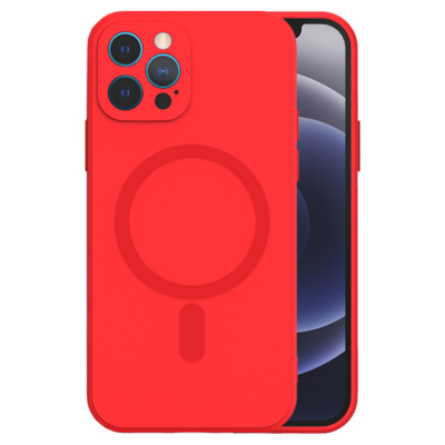 Tok, MagSilicone, szilikon hátlap, Apple Iphone 12 Pro (6,1"), piros
