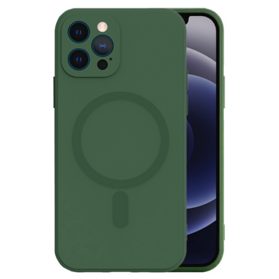 Tok, MagSilicone, szilikon hátlap, Apple Iphone 13 (6,1"), sötétzöld