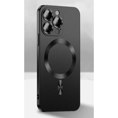 Tok, MagSilicone, szilikon hátlap, kameravédő lencsével, Apple Iphone 14 Pro Max (6,7"), fekete
