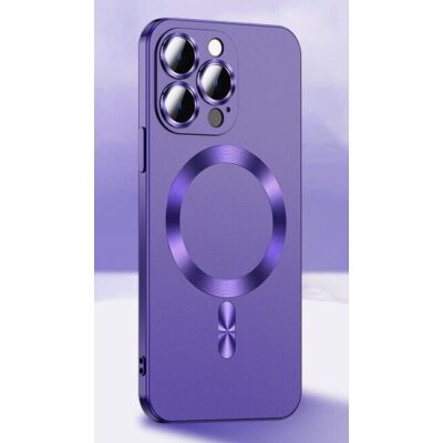 Tok, MagSilicone, szilikon hátlap, kameravédő lencsével, Apple Iphone 13 Pro Max (6,7"), lila