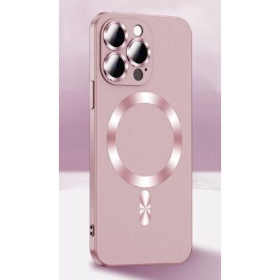 Tok, MagSilicone, szilikon hátlap, kameravédő lencsével, Apple Iphone 13 Pro (6,1"), rose gold