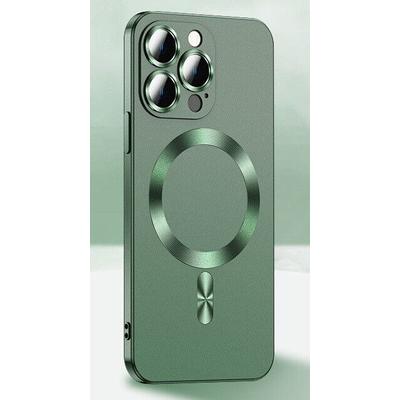 Tok, MagSilicone, szilikon hátlap, kameravédő lencsével, Apple Iphone 13 (6,1"), zöld