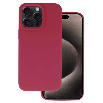 Tok, erősített szilikon hátlap, Apple Iphone 13 (6,1"), burgundi