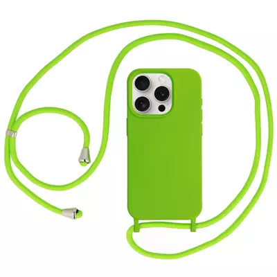Tok, Strap Silicone, Apple Iphone 13 (6,1"), szilikon hátlapvédő, állítható pánttal, minta 1, zöld