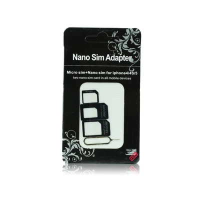 Noosy Sim kártya adapter, nano-micro, nano-normál, micro-normál, 3in1