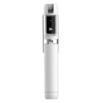 Selfie bot, mini selfie bot, levehető bluetooth távirányítóval, álvánnyal, univerzális, fehér