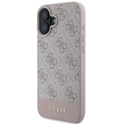 Tok, Guess /GUHCP16SG4GLPI/, PU 4G Stripe, Apple Iphone 16 (6,1"), rózsaszín