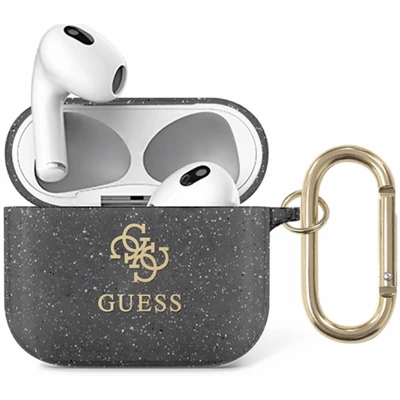 Tok, Guess /GUA3UCG4GK/, Apple Airpods 3, 4G TPU Glitter, fekete