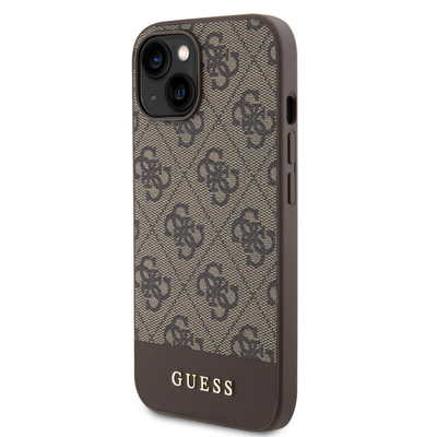 Tok, Guess /GUHMP15SG4GLBR/, 4G Stripe MagSafe, Apple Iphone 15 (6,1"), barna