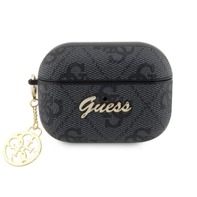 Tok, Guess /GUAP2G4GSMK/, Airpods Pro 2, 4G Script PC / PU Charm, fekete