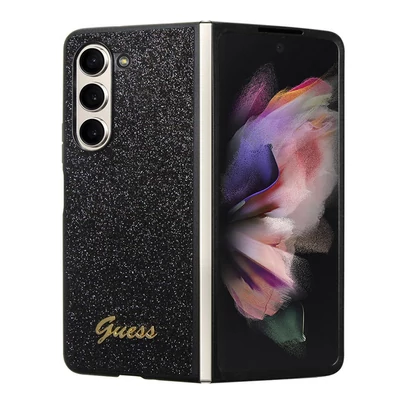 Tok, Guess /GUHCZFD5HGGSHK/, PC/TPU Glitter Flakes Metal, Samsung Galaxy Z Fold 5, fekete