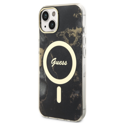 Tok, Guess /GUHMP13XHTMRSK/, Marble IML, MagSafe Compatible, Apple Iphone 13 Pro Max (6,7"), fekete