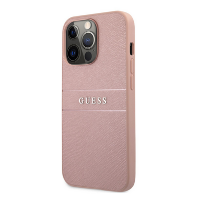 Tok, Guess /GUHCP13LPSASBPI/, PU Leather Saffiano, Apple Iphone 13 Pro (6,1"), rózsaszín