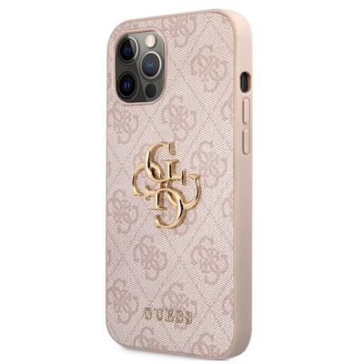 Tok, Guess /GUHCP15L4GMGPI/, PU 4G Metal Logo, Apple Iphone 15 Pro (6,1"), rózsaszín