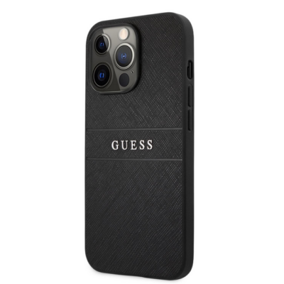 Tok, Guess /GUHCP13XPSASBBK/, PU Leather Saffiano, Apple Iphone 13 Pro Max (6,7"), fekete