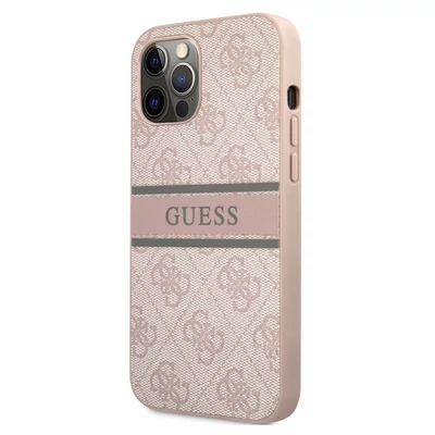 Tok, Guess /GUHCN614GDPI/, PU 4G Printed Stripe, Apple Iphone 11 (6,1"), rózsaszín
