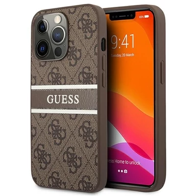 Tok, Guess /GUHCP13X4GDBR/, Stripe, Apple Iphone 13 Pro Max (6,7"), barna