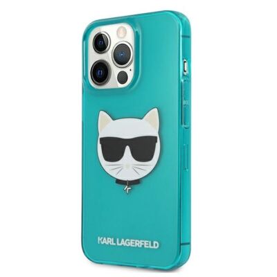 Tok, Karl Lagerfeld /KLHCP13LCHTRB/, Apple Iphone 13 Pro (6,1"), Choupette Fluo, kék