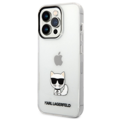 Tok, Karl Lagerfeld /KLHCP14LCTTR/, Apple Iphone 14 Pro (6,1"), Choupette Logo, átlátszó