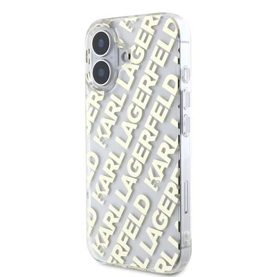 Tok, Karl Lagerfeld /KLHCP16SHKFOEMD/, Apple Iphone 16 (6,1”), IML Electroplated Repeated Logo, arany