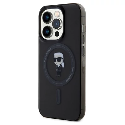 Tok, Karl Lagerfeld /KLHMP15SHFCKNOK/, Apple Iphone 15 (6,1"), IML Ikonik MagSafe Compatible, fekete