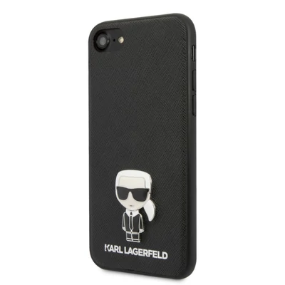 Tok, Karl Lagerfeld /KLHCN61IKFBMBK/, Apple Iphone 11 (6,1"), Iconic Saffiano, fekete