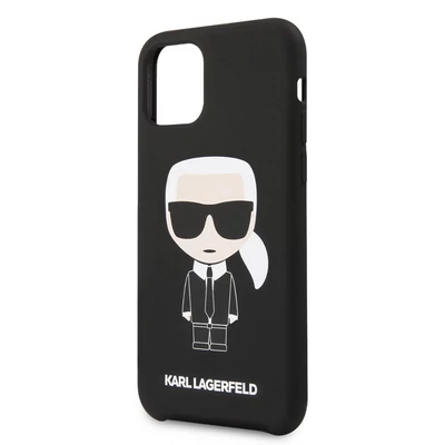 Tok, Karl Lagerfeld /KLHCN61SLFKBK/, Apple Iphone 11 (6,1"), Iconic Silicone, fekete