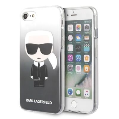 Tok, Karl Lagerfeld /KLHCI8TRDFKBK/, Apple Iphone 7 / 8 / SE (2020 / 2022), Iconic, fekete átmenet