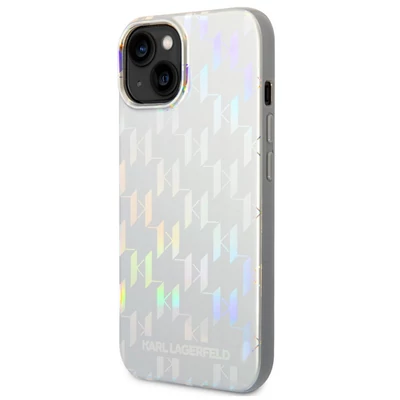 Tok, Karl Lagerfeld /KLHCP14SLGMMSV3/, Apple Iphone 14 (6,1"), Iridescent Monogram, ezüst