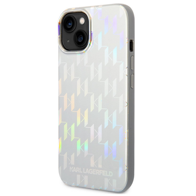 Tok, Karl Lagerfeld /KLHCP14SLGMMSV3/, Apple Iphone 14 (6,1"), Iridescent Monogram, ezüst