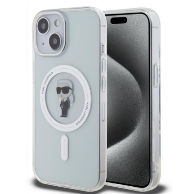 Tok, Karl Lagerfeld /KLHMP15SHFCKNOT/, Apple Iphone 15 (6,1"), IML Ikonik MagSafe, átlátszó	