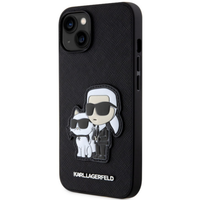 Tok, Karl Lagerfeld /KLHCP14SSANKCPK/, Apple Iphone 14 (6,1"), PU Saffiano Karl and Choupette NFT, fekete