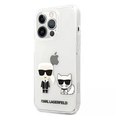 Tok, Karl Lagerfeld /KLHCP14SCKTR/, Apple Iphone 14 (6,1"), PC/TPU Ikonik Karl and Choupette, átlátszó