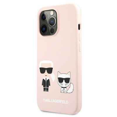 Tok, Karl Lagerfeld /KLHCP13LSSKCI/, Apple Iphone 13 Pro (6,1"), Karl & Choupette, halvány rózsaszín