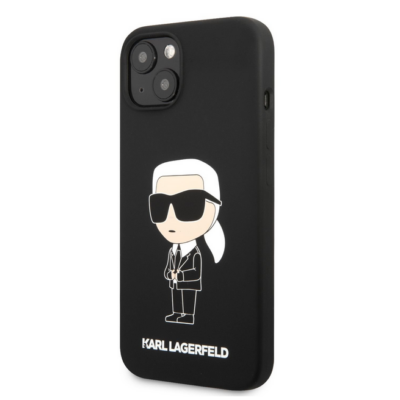 Tok, Karl Lagerfeld /KLHCP13LSNIKBCK/, Apple Iphone 13 Pro (6,1"), Liquid Silicone Ikonik NFT, fekete