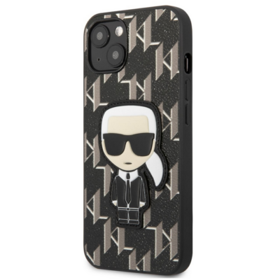 Tok, Karl Lagerfeld /KLHCP13SPMNIKBK/, Apple Iphone 13 Mini (5,4"), Monogram Ikonik, fekete