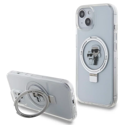 Tok, Karl Lagerfeld /KLHMPSE4HMRSKCH/, Apple Iphone 16e, Ringstand Karl and Choupette MagSafe, fehér