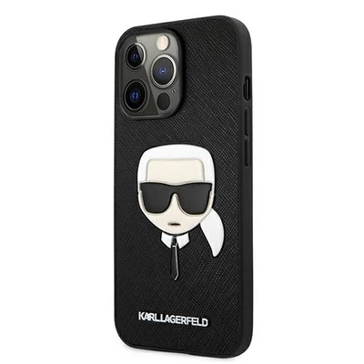 Tok, Karl Lagerfeld /KLHCS21FSAKHBK/, Samsung Galaxy S21 FE, Saffiano Iconic Karl's Head, fekete