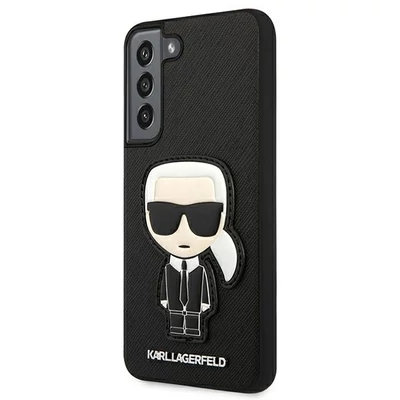 Tok, Karl Lagerfeld /KLHCS22MOKPK/, Samsung Galaxy S22 Plus, Saffiano Iconic Karl's Patch, fekete